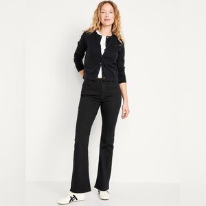 Old Navy jeans women’s‎ Black high rise wow flare dark academia Jeans size 6